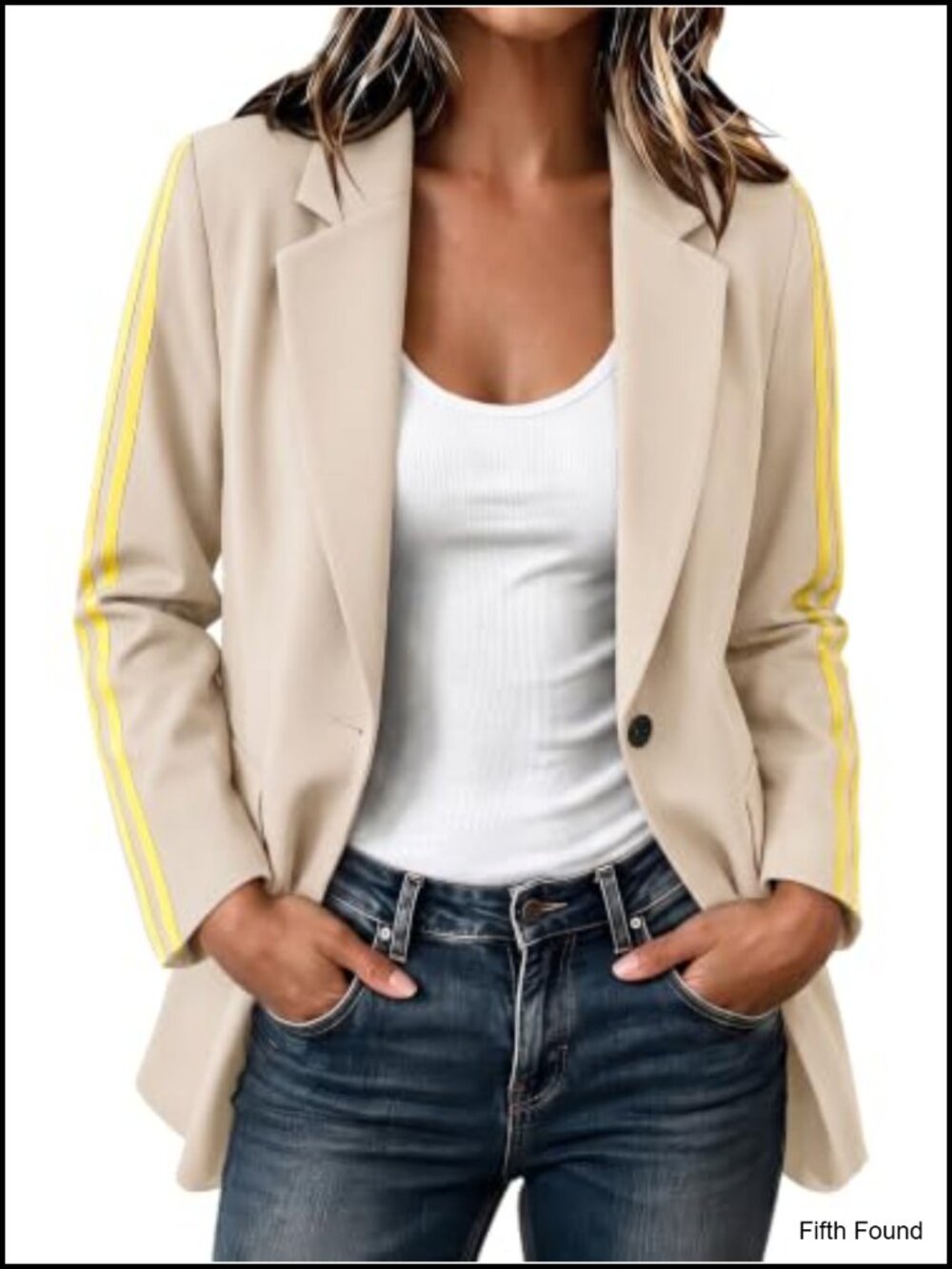 Oversized Blazer Stripe Athletic Sport Coat Business Casual